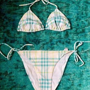 Burberry nova check swimsuit blue/green L